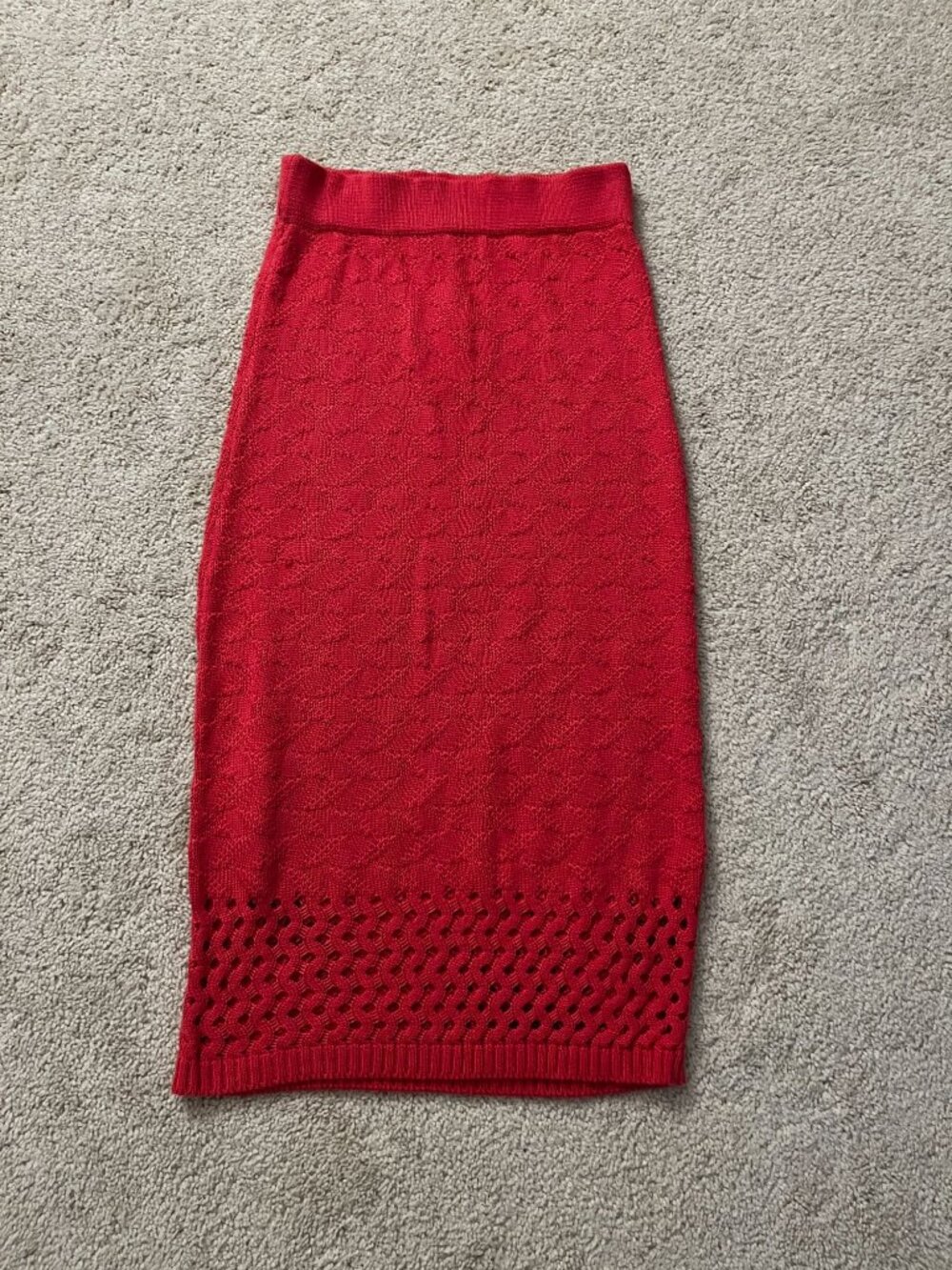 NWT Anthropologie Peixoto Leni Knit Midi Skirt Pink Sz Small - Picture 4 of 9